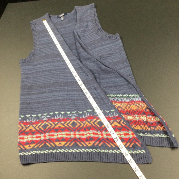Women's Chaps Vest M/M Navy Multi - Picture 4 of 9